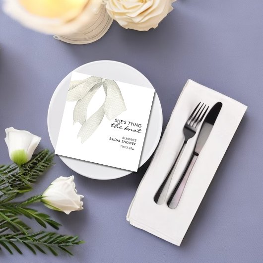 Witte Elegante Bruidsmeisjes Uitloging Bruiloftfee Servet