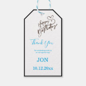 Witte Elegante Dank Je Geschenk Cadeaulabel (Voorkant)