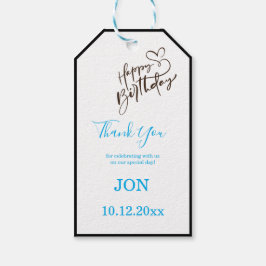 Witte Elegante Dank Je Geschenk Cadeaulabel