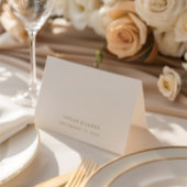 Witte Elegante Delicate Plaatskaart voor Bruilofts Kaart