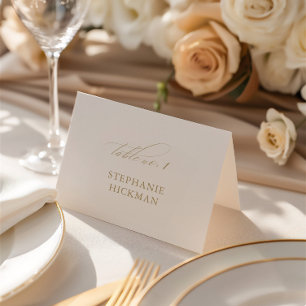 Witte Elegante Delicate Plaatskaart voor Bruilofts Kaart