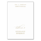 Witte Elegante Delicate Wedding Guest Place Card Kaart (Voorkant)