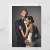 Witte Elegante klassieke bruiloft ouders Host Kaart (Achterkant)