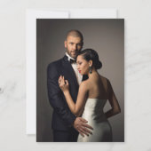 Witte Elegante Klassieke Huwelijk met Foto Kaart (Achterkant)