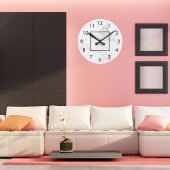 Witte, elegante, klassieke zakelijke logo ronde klok