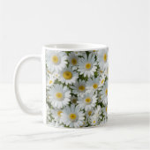 Witte elegante madeliefjes koffiemok (Links)