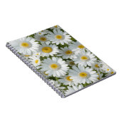 Witte elegante madeliefjes notitieboek (Rechterzijde)