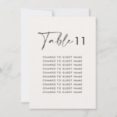 Witte elegante moderne huwelijkstafel zitgrafiek (Achterkant)