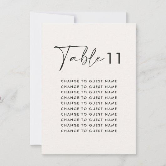 Witte elegante moderne huwelijkstafel zitgrafiek (Voorkant)