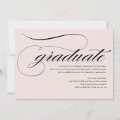 Witte Elegante Script Foto Afstuderen Kaart (Achterkant)