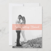 Witte Elegante Scriptie Foto Huwelijksuitnodiginge Kaart (Voorkant)