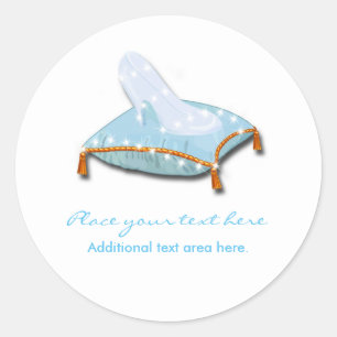 Witte Elegante Sprookjes Prinses Bruiloft Favor Ronde Sticker