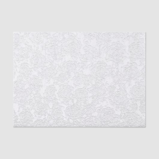 Witte Elegante Succulente Patroon Decoupage Tissuepapier (Voorkant)