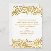 Witte elegante uitnodigingen met baby's adem in go (Voorkant)