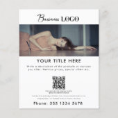 Witte Elegante Zakelijke Promotie Eenvoudige Foto Flyer (Voorkant)