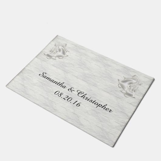 Witte elegantie #1 deurmat (Schuin)