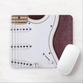 Witte elektrische gitaar 2 muismat (Met muis)