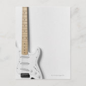 Witte elektrische gitaar 3 briefkaart (Voorkant)