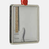 Witte elektrische gitaar 3 metalen ornament (Rechts)
