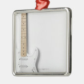 Witte elektrische gitaar 3 metalen ornament (Links)