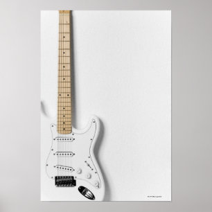 Witte elektrische gitaar 3 poster