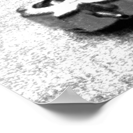 Witte elektrische gitaar poster (Hoek)