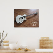Witte elektrische gitaar poster (Keuken)