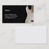 witte elektrische gitaar visitekaartje (Voorkant / Achterkant)