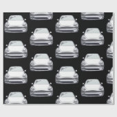 Witte Elektrische Voertuig SUV Auto Zwarte Achterg Cadeaupapier (Vlak)