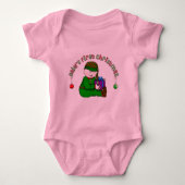 Witte Elf Baby 1e Kerstdag Romper (Voorkant)