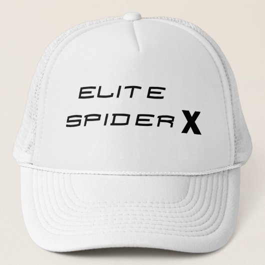 Witte Elite Spider X Trucker Hoed Trucker Pet (Voorkant)