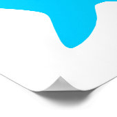 Witte en Aqua Blauwe haai Poster (Hoek)