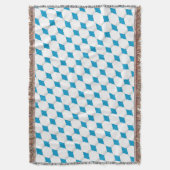 Witte en Aqua Ovalen en Circles uit het midden van Deken (Voorkant Verticaal)