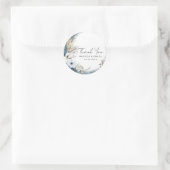 Witte en Beige Boho Floral Ronde Sticker (Tas)