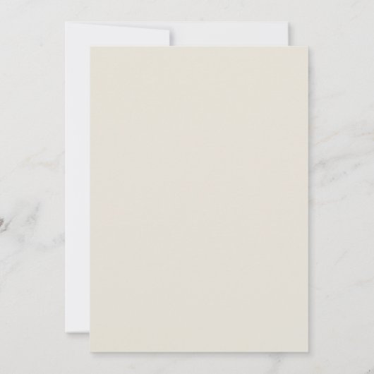 Witte en Beige Rozen Bruiloft Kaart (Achterkant)