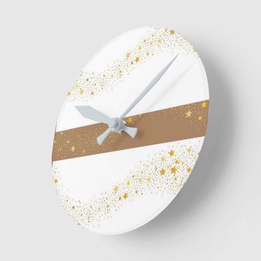 Witte en beige sterklok. ronde klok (Hoek)