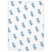 Witte en blauwe bloem klembord (Achterkant)