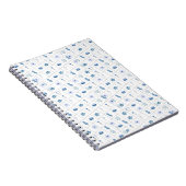 Witte en blauwe bloem notitieboek (Rechterzijde)