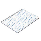 Witte en blauwe bloem notitieboek (Linkerzijde)