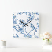 Witte en blauwe chinoiserie wandklok (Huis)