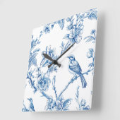 Witte en blauwe chinoiserie wandklok (Hoek)
