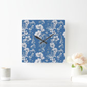 Witte en blauwe chinoiserie wandklok (Huis)