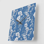 Witte en blauwe chinoiserie wandklok (Hoek)