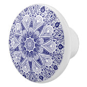 witte en blauwe cirkelzijde keramische knop (Rechts)