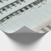 WITTE EN BLAUWE CONCRETE BOUW CADEAUPAPIER (Hoek)