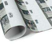 WITTE EN BLAUWE CONCRETE BOUW CADEAUPAPIER (Rol Hoek)