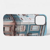 WITTE EN BLAUWE CONCRETE BOUW iPhone HOESJE (Achterkant horizontaal)