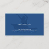 Witte en blauwe dansschool instructeur visitekaartje (Achterkant)