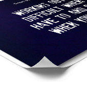 Witte en blauwe fitness citeert met Attitude! Poster (Hoek)