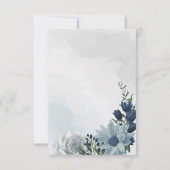 witte en blauwe florale griep bedankkaart (Achterkant)